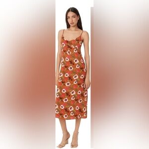 Brand new Frank And Oak Floral Satin Slip Dress – Size Small with tag !
